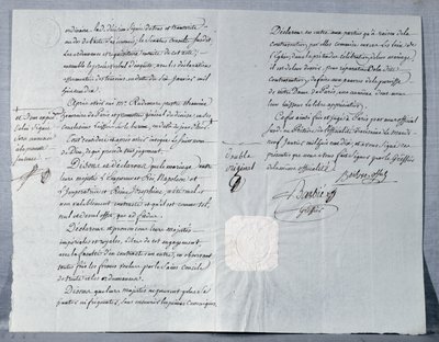 Skilsmässa av kejsar Napoleon Bonaparte (1769-1821) och kejsarinna Josephine (1763-1814) 9 januari 1810 av French School