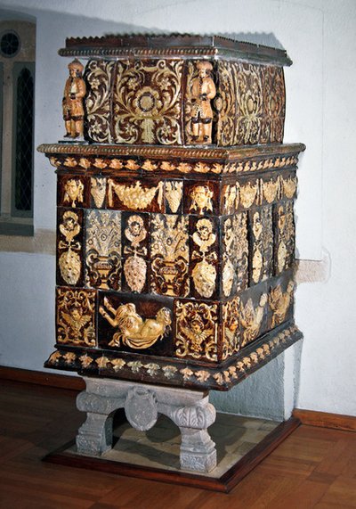 Hushållsugn, ca. 1705 (keramik) av French School
