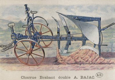 Dubbelplog Brabant uppfann av Antoine Bajac, ca 1900 av French School