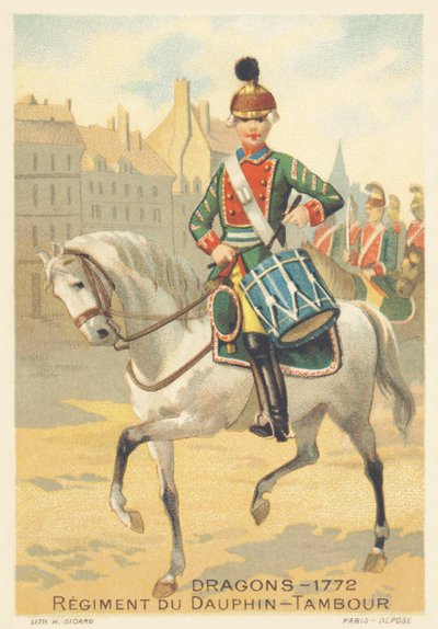 Dragoner, Regiment du Dauphin, Drambour 1772 av French School