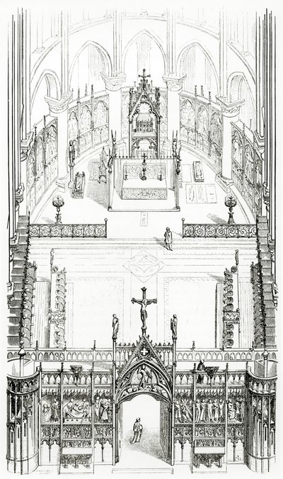 Ritning från Dictionary of French Architecture från 11:e till 1500-talet, 1861 av French School