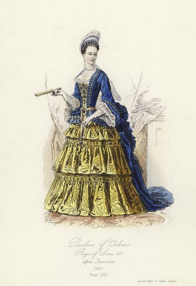 Hertiginna av Orleans, regeringstid av Ludvig XIV av Frankrike av French School