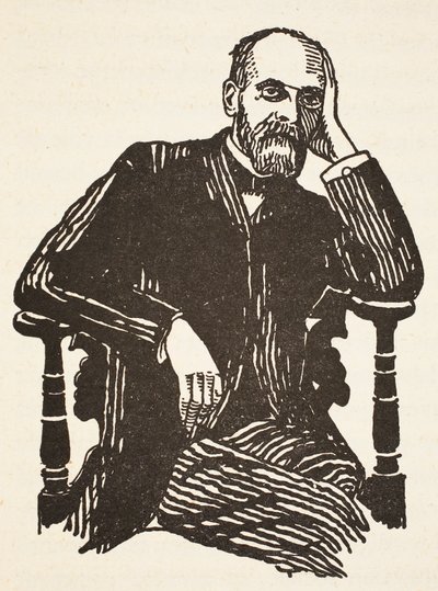 Durkheim, kopia av Boris Mestchersky (d.1957), illustration från Histoire de la Nation Francaise, Sciences, Volumes I & II, av Gabriel Hanotaux (1853-1944), 1924 av French School