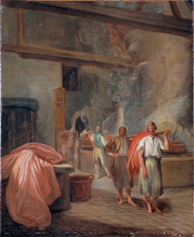 Färgningsverkstad hos Gobelins, franska gobelängtillverkare av French School