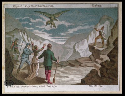 Eagle Carrying a Child Away, vinjett som illustrerar en pjäs anpassad från Jules Vernes roman 