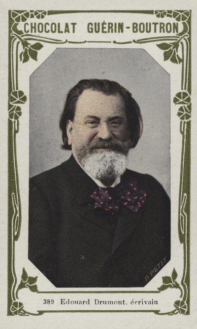 Edouard Drumont, ecrivain (färgad bild) av French School