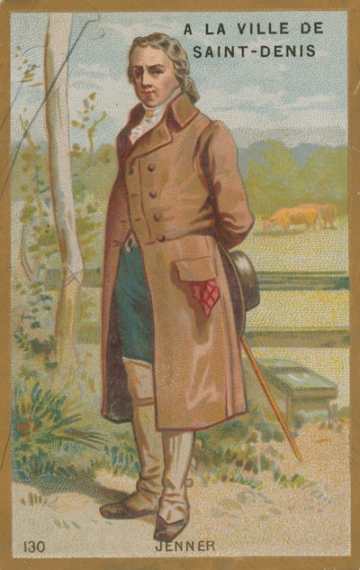 Edward Jenner, engelsk läkare och upptäckare av ett vaccin mot smittkoppor. av French School