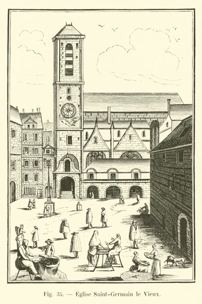 Kyrkan Saint-Germain den gamla av French School
