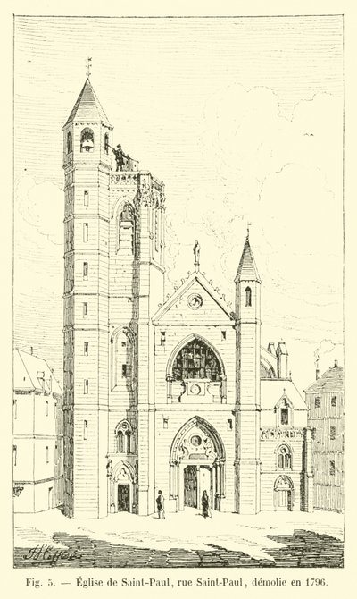 Kyrkan Saint-Paul, rue Saint-Paul, revs 1796 av French School