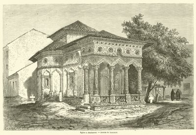 Eglise e Bucharest (gravyr) av French School