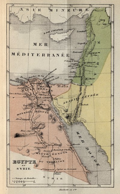 Egypten och Syrien på 1800-talet - gravyr i "Histoire de France" av Victor Duruy (1811-1894) - 1882 av French School