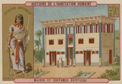 Egyptiskt hus och kostymer av French School