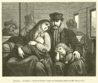 Emigrants, Le Depart (gravyr) av French School