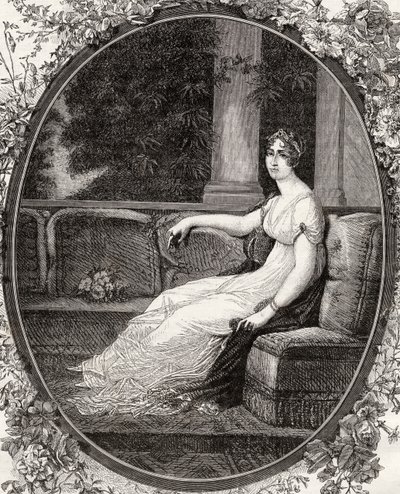 Kejsarinnan Josephine, ur "Histoire de la Revolution Francaise" av Louis Blanc (1811-82) av French School