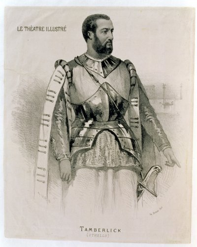 Enrico Tamberlick som Othello, från The Illustrated Theatre av French School