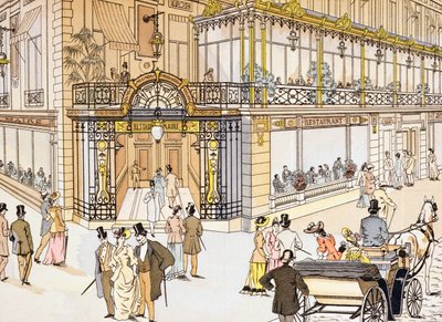 Ingången till restaurangen Le Maire i Paris, ca 1895 av French School