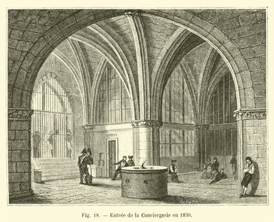 Ingången till Conciergeriet 1830 av French School