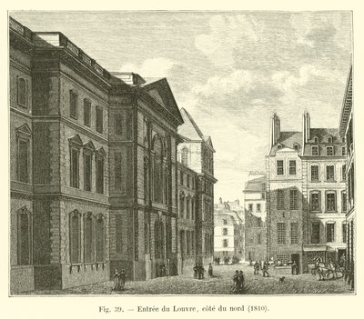 Ingången till Louvren, norra sidan, 1810 av French School