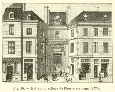 Inträde till college i Plessis-Sorbonne, 1779 av French School
