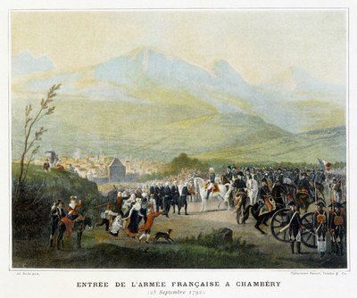 Franska arméns inträde i Chambery, 25 september av French School