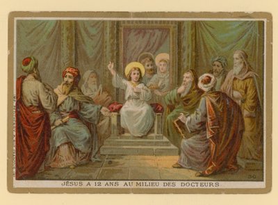Episod i Jesus Kristus liv (chromolitho) av French School