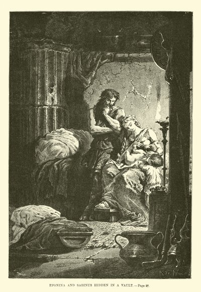 Eponina och Sabinus gömda i ett valv av French School