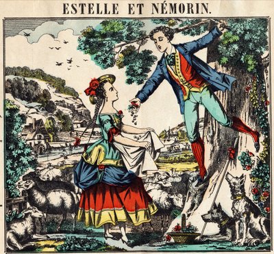 Estelle och Nemorin. Bild på Epinal av French School