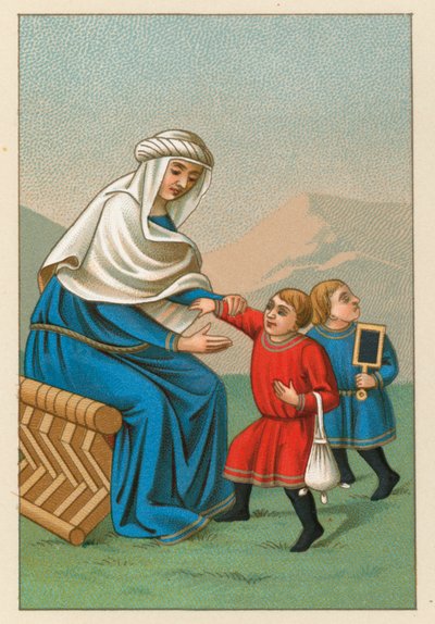 Europa medeltidsdräkt av French School