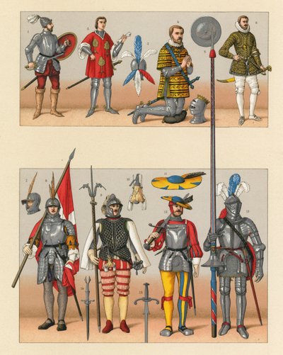 Europa XV-XVIth Cent Dräkt av French School
