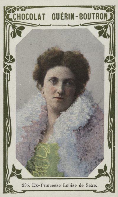 Ex-prinsessan Louise av Sachsen (färgad bild) av French School