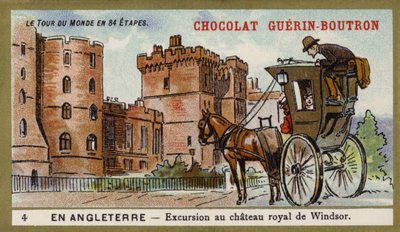 Utflykt till det kungliga slottet i Windsor, England (chromolitho) av French School