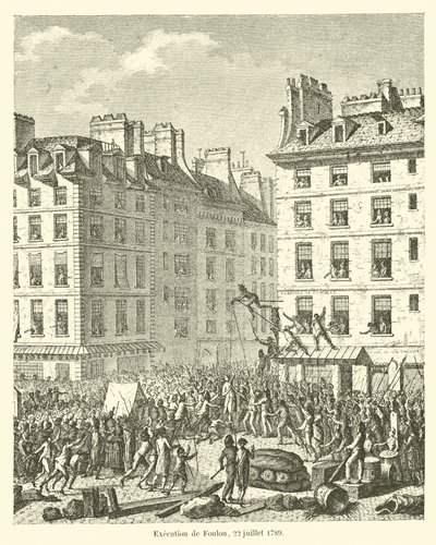 Avrättning av Foulon den 22 juli 1789 av French School