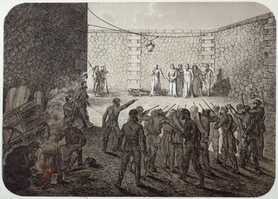 Avrättning av gisslan under kommunen, 1871 av French School