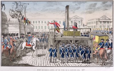 Avrättning av Ludvig XVI (1754-93) 21 januari 1793 av French School