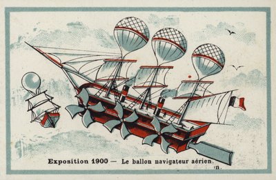 Utställning 1900 - luftskepp av French School