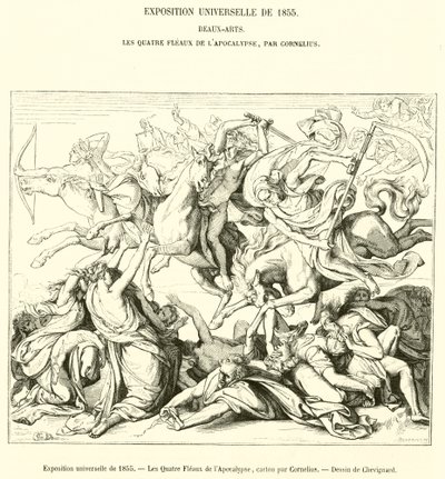 Universell utställning 1855, Apokalypsens fyra plågor (gravyr) av French School