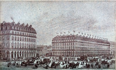 Exteriör vy av Louvren varuhus av French School