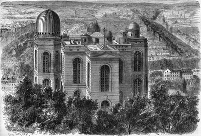 Exteriör vy av Paris observatorium av French School