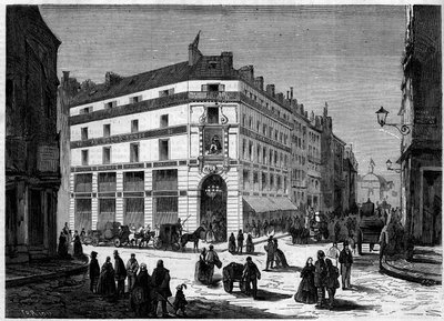 Exteriörvy av de nya butikerna i Grand Conde, i Paris, invigdes den 8 april av French School