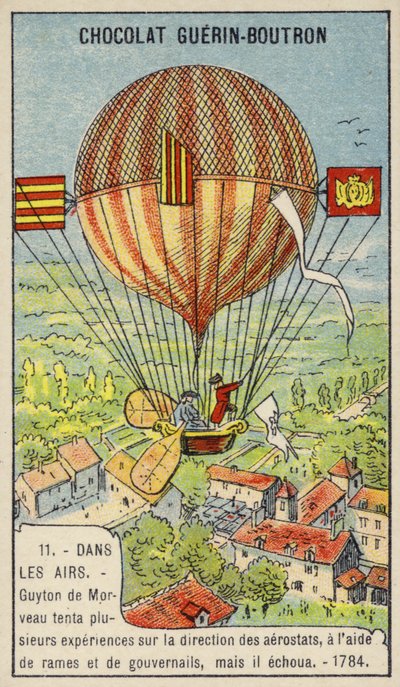 Misslyckat försök av Guyton de Morveau att styra en ballong av French School