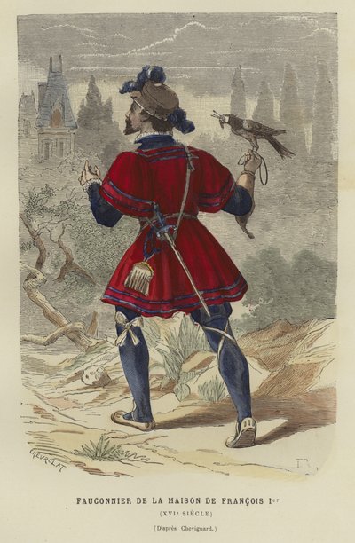Falkonerare av Frans I av Frankrikes hushåll, 1500-talet av French School