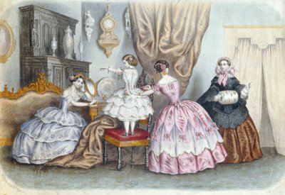 Modetallrik, från la Mode Illustree;, c.1860 av French School