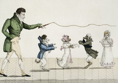 Fashionabla hundar, tallrik 35 från Le Bon Genre, 1808 av French School