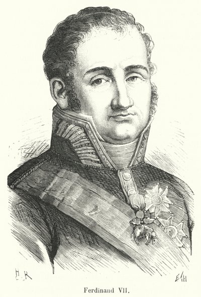Ferdinand VII (gravyr) av French School