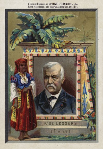 Ferdinand de Lesseps, fransk entreprenör och kanalbyggare av French School