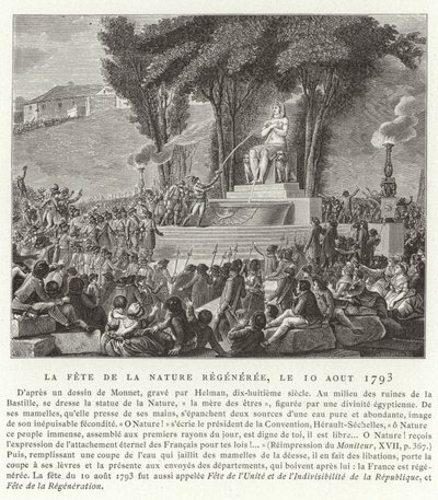 Festival of the Regeneration of Nature, Paris, 10 augusti 1793 av French School