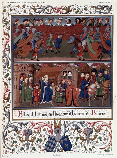 Festivaler och turneringar till ära av Isabeau (Isabelle, Elisabeth) av Bayern (1371-1435) av French School