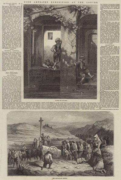 Fine Arts, utställningen på Louvren (gravyr) av French School