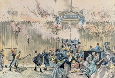 Brand vid Bazar de la Charite, 4 maj 1897, från Le Pelerin, 1897 av French School