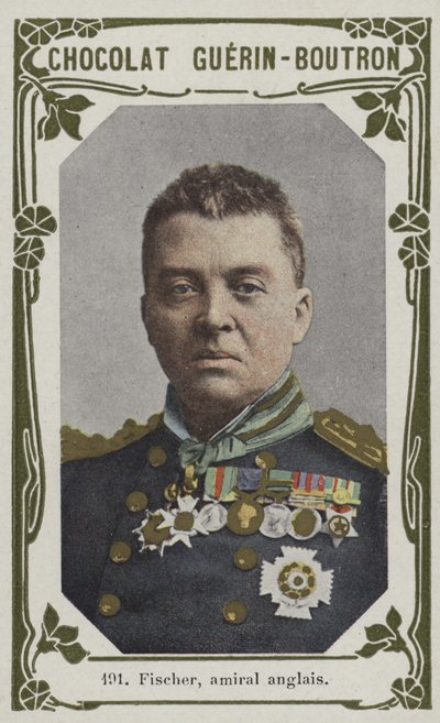 Fischer, brittisk amiral (färgad bild) av French School